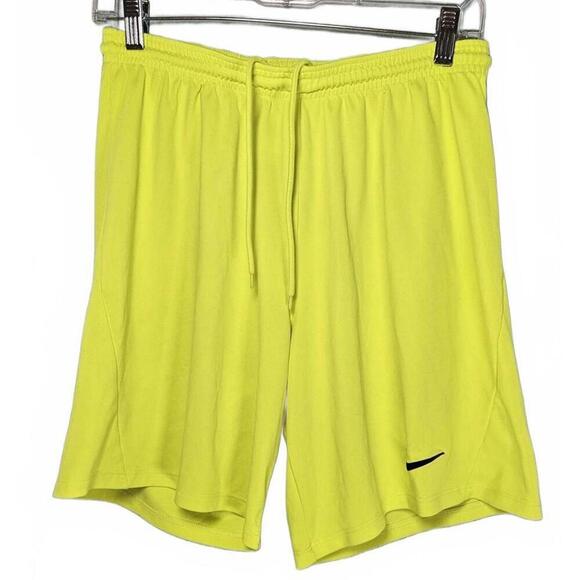 Nike Men's Dri-FIT Neon Yellow Athletic Shorts - Lightweight Size Medium - Picture 1 of 7